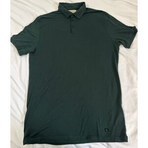 2007 Slim Fit Burberry London Mens Forest Green Pique Polo Shirt XL Short Sleeve